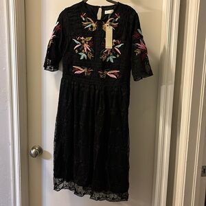 Roolee Size Small Embroidered Dress